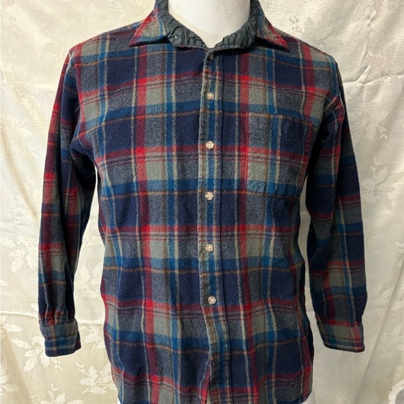 Vintage Pendleton Red and Blue Casual Button Down Shirt - Picture 1 of 12